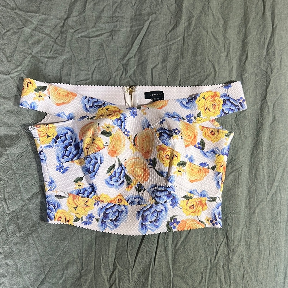 New look floral crop top bralet.
